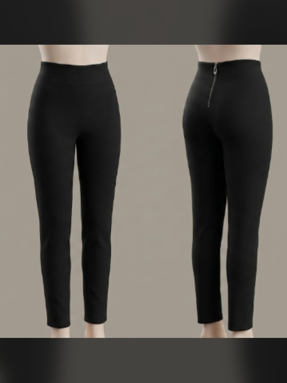 Vintage Betsey Johnson Black Back-Zip Tactel Scuba Pants Petite/XS